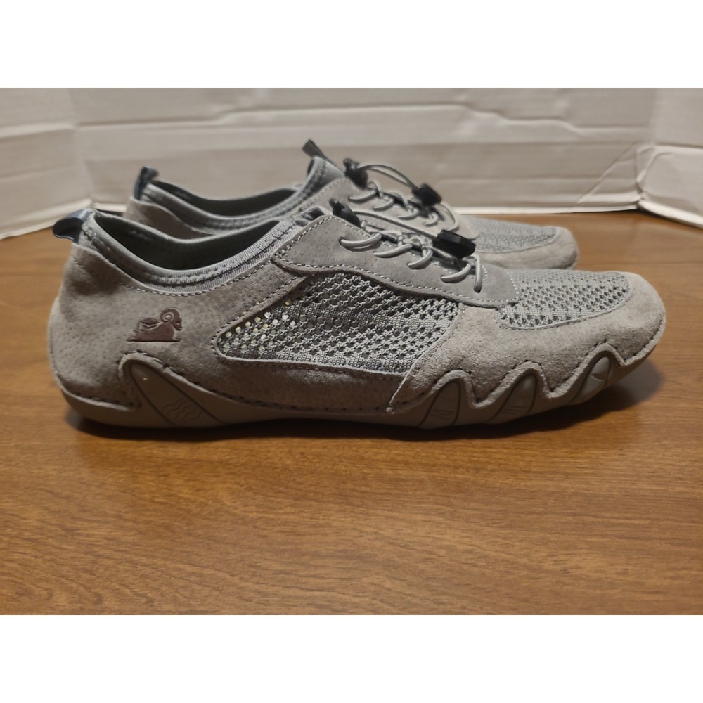 Dbeck Gray Mesh Suede Leather Hiking Shoes Sneakers EU 43 Mens 10 Women's 12